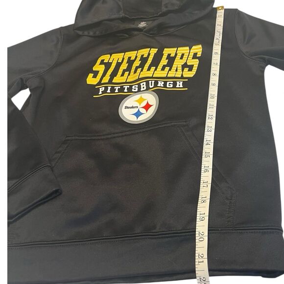 Steelers Youth Hoodie Black L 14/16 Game Day Layering Fleece Fall Fan Favorite - Picture 6 of 10